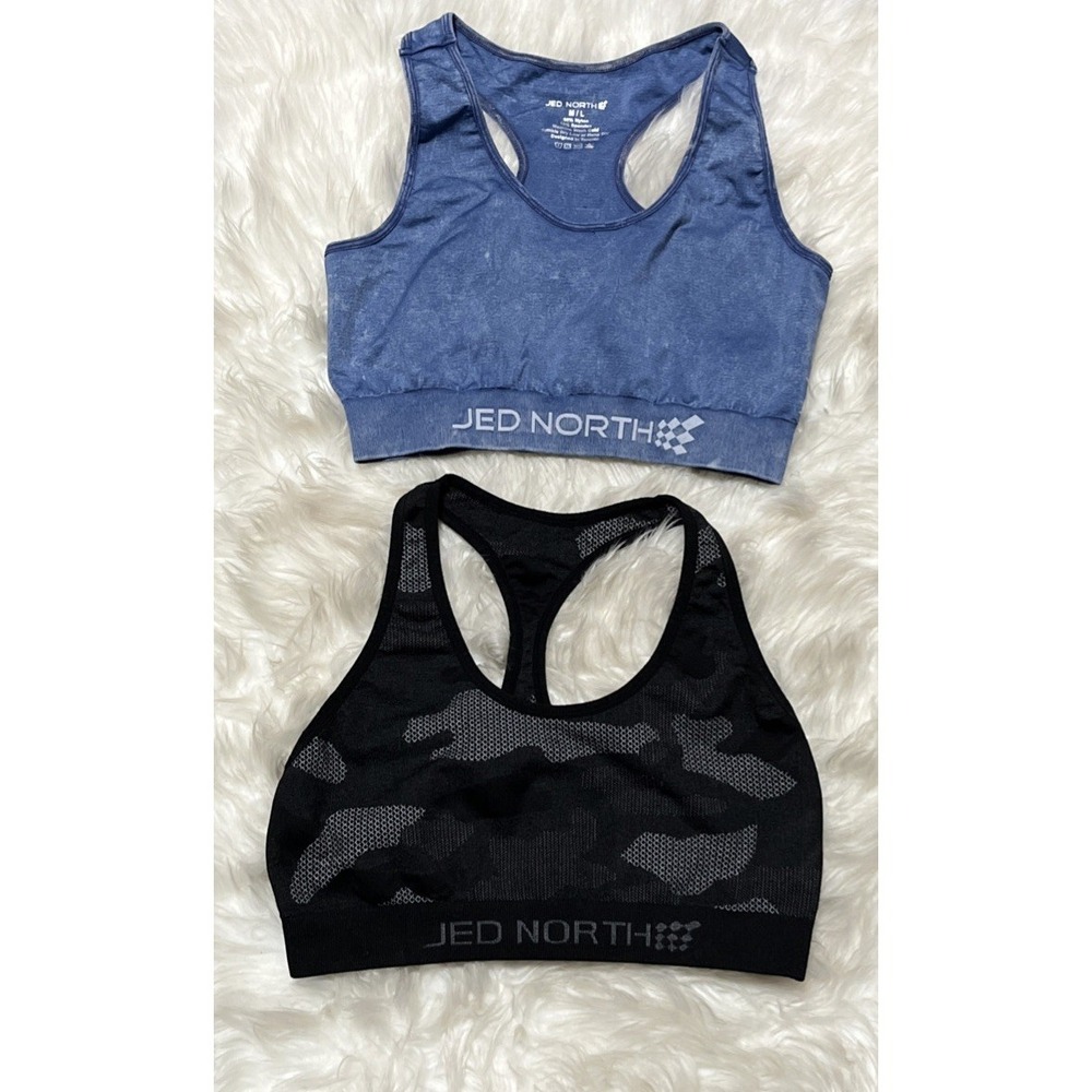 Women's‎ Activewear Sports Bra Size Medium Large Blue Black Racerback